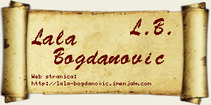 Lala Bogdanović vizit kartica